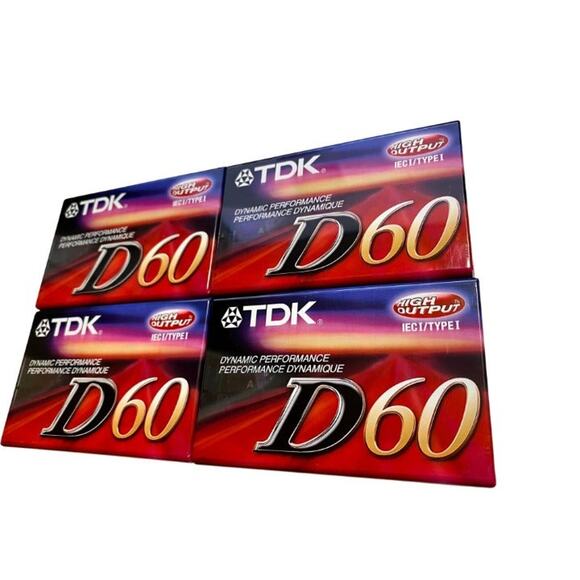New Sealed TDK D60 High Output IECI/Type 1 ( 4 Pack) - Picture 1 of 3